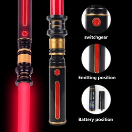 YOFOTHS 4PACK Light Up Sabers, Light up Sword for Kids with FX Sound, Expandable Light Up Saber for Cosplay Halloween Dress Up Parties Birthday Christmas