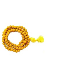 Shiva Lingam Shop Haldi Turmeric Jaap Mala – 108+1 Beads Natural Turmeric Rosary for Meditation, Mantra Chanting, Spiritual Healing, Pooja Use, Yoga Japa Mala for Inner Peace and Positive Energy