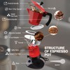 Aluminum Electric Moka Pot 5-6 Cup 270ml Express Coffee Maker