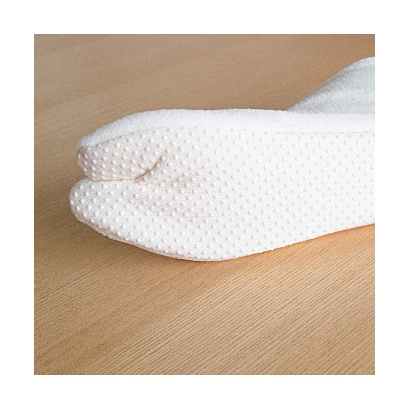 Kyoetsu Men's Tabi Socks, Fleece Cover, Winter Socks, white