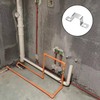 HERKINDNESS Pack of 10 Square Pipe Clamp, 304 Stainless Steel