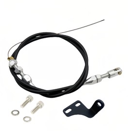 Lskioer 36" Throttle Cable with Bracket Black Anodized Fits for Holley Hi-Ram, Automotive Replacement Accelerator Cable Set