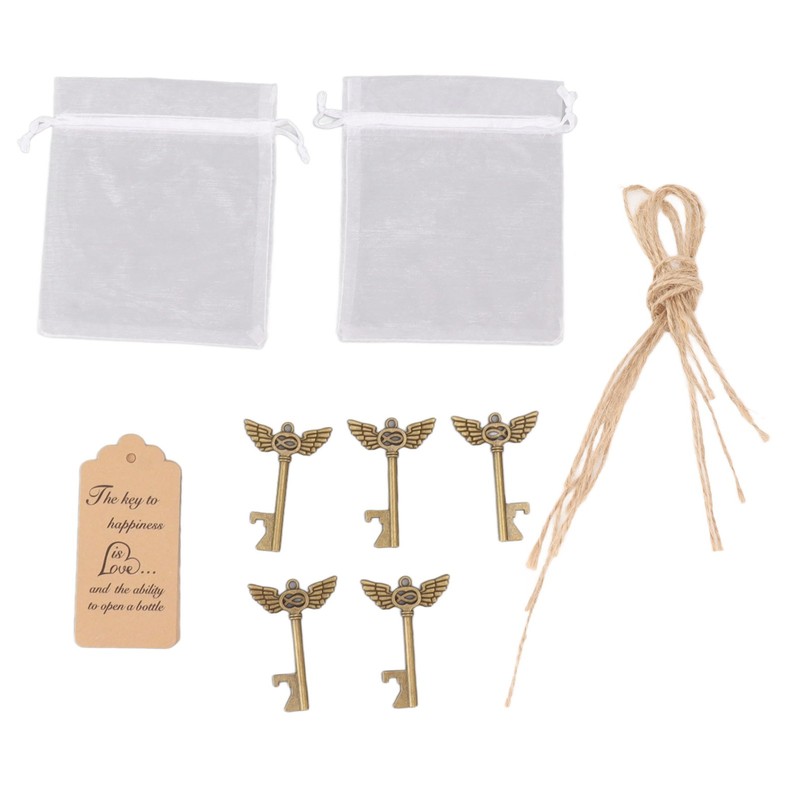 Key Bottle Opener Vintage DIY Exquisite Elegant Angel Wing Key