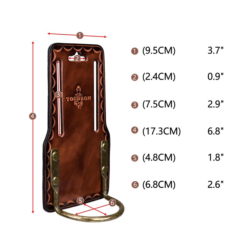 TOURBON Leder-Hammerhalter, Axt, Garten-Handwerkzeuge, Holster für Tischler, Bauarbeiter, passend für