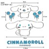 Sanrio Characters Embossed Sticker Emblem Sticker Car Sticker (Cinnamoroll)