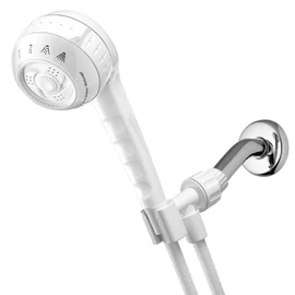 Waterpik SM-451E 1,8 gpm PowerSpray+ Soffione doccia massaggiante originale, bianco