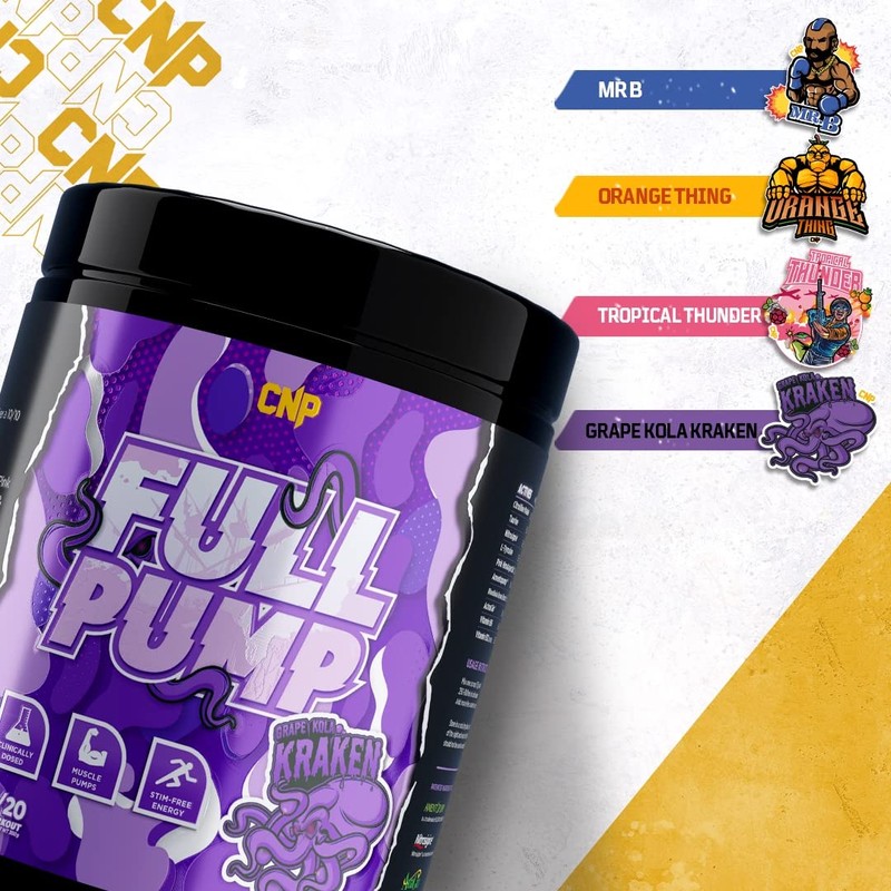 CNP Professional Full Pump, Strong Stim Free Energy and Muscle