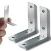 ZAVIA 12Pcs Galvanized Steel L Shaped Brackets for Wood (50mm