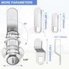 Cylinnda Extra-Long Cam Locks, 2-1/8 Inch, Keyed Alike, Set of
