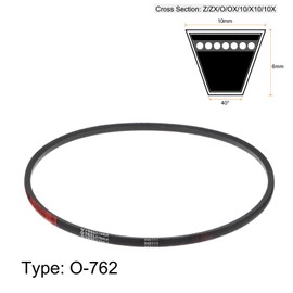 sourcing map O-762 V-Belt Drive Belt 762 mm Rubber for Energy Transfer