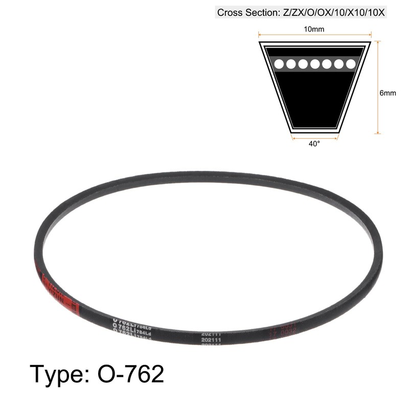sourcing map O-762 V-Belt Drive Belt 762 mm Rubber for