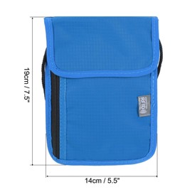 PATIKIL Neck Wallet, Passport Holder Neck Pouch RFID Blocking Waterproof Neck Travel Wallet for Women & Men, Dark Blue