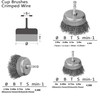 Wire Wheel for Drill Cup Brush Set,0.012-Inch Coarse Crimped Carbon