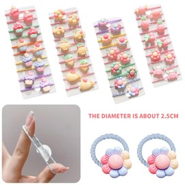 DHWEKU Hair Bobbles for Women and Girls, Cotton Bands, Ponytail Holder for Thick Hair and Curly Hair, 40 Pieces