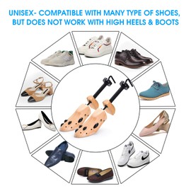 Two Way Professional Wooden Shoes Stretcher For Men or Women Shoes (One Pair Medium Size 6.5-9)