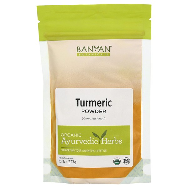 Banyan Botanicals Turmeric Powder - USDA Organic, 1/2 lb - Curcuma longa - Traditional Cooking Spice That Promotes Digestion Overall Health, and Well-being