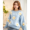 Migratory Bird Guide™ Floral Crewneck Long Sleeve Sweaters for Women