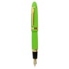 Pluma estilográfica Jinhao 159, punta mediana 18KGP, borde dorado, verde
