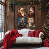 TYPTEK Christmas Wall Art Jolly Santa Claus Holding a Christmas