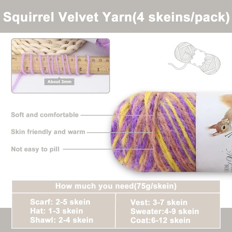 JAMIT Yarn for Crocheting, Soft Crochet Yarn Knitting Yarn for