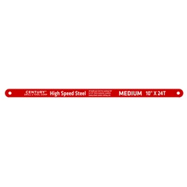 Century Drill & Tool 4326 High Speed Steel Hacksaw Blade, 10" by 24T