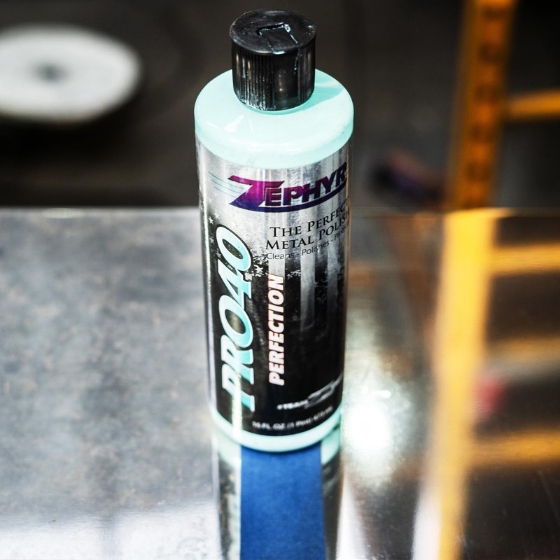 Zephyr Pro-40 The Perfect Metal Polish. for Chrome, Stainless Steel,