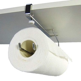 Kitchen Paper Holder, Large, Cut with One Hand, No Drilling Required, 18-8 Stainless Steel, Made in Japan