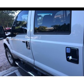 Ormax Triple Chrome Door Handle Cover 4D with Passenger Keyhole for 1999-2016 Ford F250/F350 Superduty / 00-05 Excursion