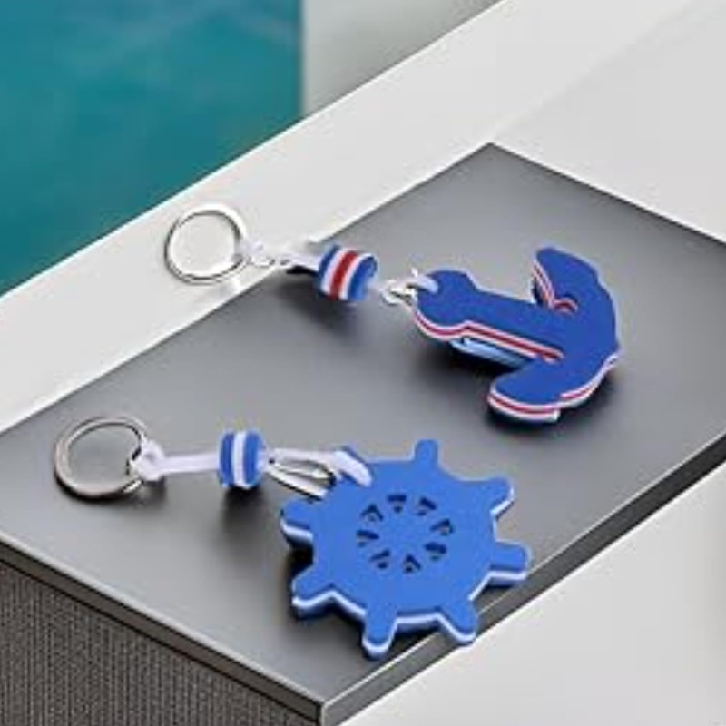 Sharplace 2 Pieces Yacht Boating Floating Keychain Key Holder- Anchor