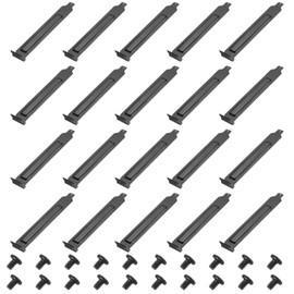 PATIKIL PCI Slot Cover Dust Filter 4.72 x 0.75 Inch, 20 Pcs Steel Dustproof Blanking Plate Ventilation Deflector Bracket Expansion Blank Plate with Screws for PC Computer Cases, Black