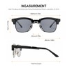 Cyxus Tinted Sunglasses for Women Men Trendy Browline Frame Sunglasses