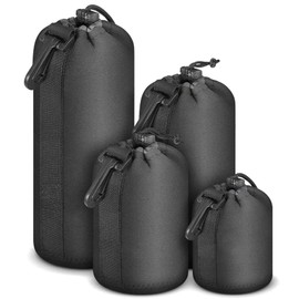 Lens Pouch, Replacement Lens Case, Thick, Carry Storage Pouch, SLR, Mirrorless, Camera, Photography Support, Clip, Hook, Holder, Handle, Drawstring Type, Shockproof, Elastic, Soft, Cushion, Protective