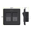 Leisure LED Modern Double SPST On-Off Switch with Bezel, 12-Volt,