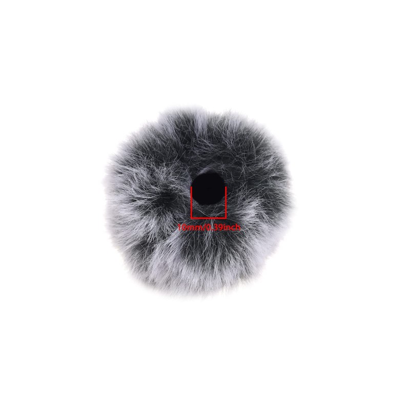 SG Store 2PCS Fur Microphone Windscreen 10cm Lavalier Mic Windbreaker