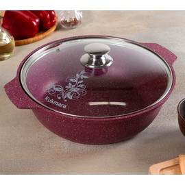 Cooking Pot Aluminum Dutch Oven Pot with Glass Lid 135.26 oz. (4 L) (mystery) Cookware Kitchen