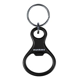 munkees 34078 Key Fob with Bottle Opener Made of High-Quality Aluminium Black