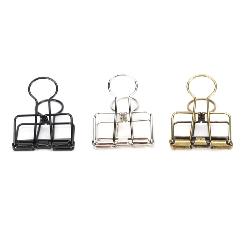 Hollow Binder Clips, Portable Firm Paper Dovetail Clip, for Office