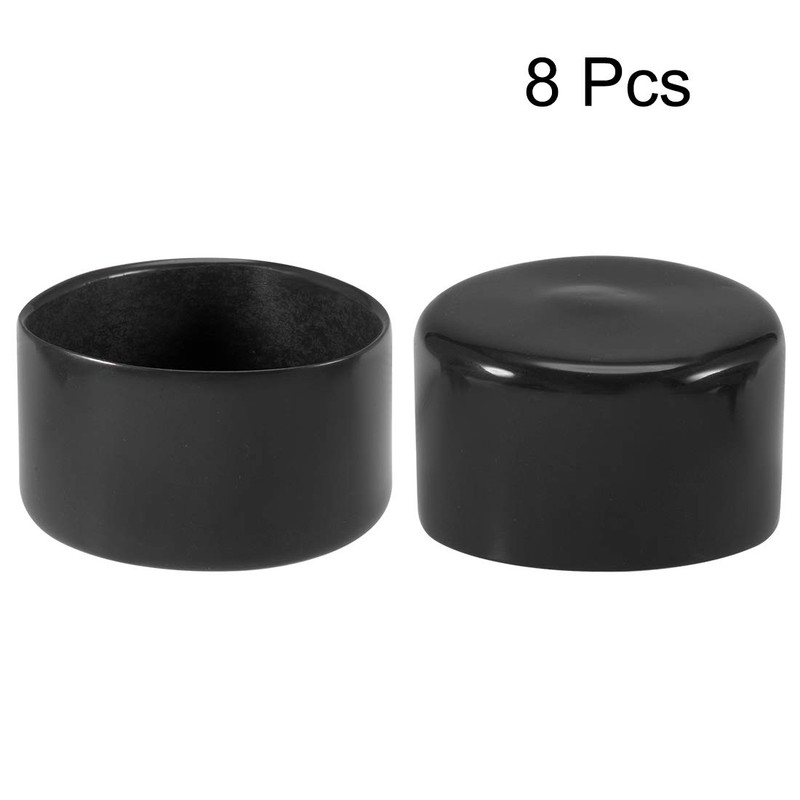sourcing map 8pcs Rubber End Caps 2"(50mm) ID Vinyl Round