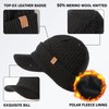 TOP-EX Waterproof Visor Beanie Hat for Men Winter Knit Skull