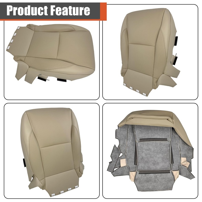 labwork Front Driver Side Bottom Tan Artificial Leather Perforated Seat