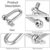 TERF M10 Heavy Duty Commercial D-Shackle Steel M10 (10mm) D-Shackle