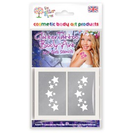 Girls themed glitter tattoo stencils - Ideal for all types of temporary body art - Pack of 24 x 12 Unique designs in each pack. Perfect for birthdays, parties and events