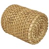 JANKOW Wicker Rattan Pencil Holder, Cylindrical Desk Organizer Cup, Natural