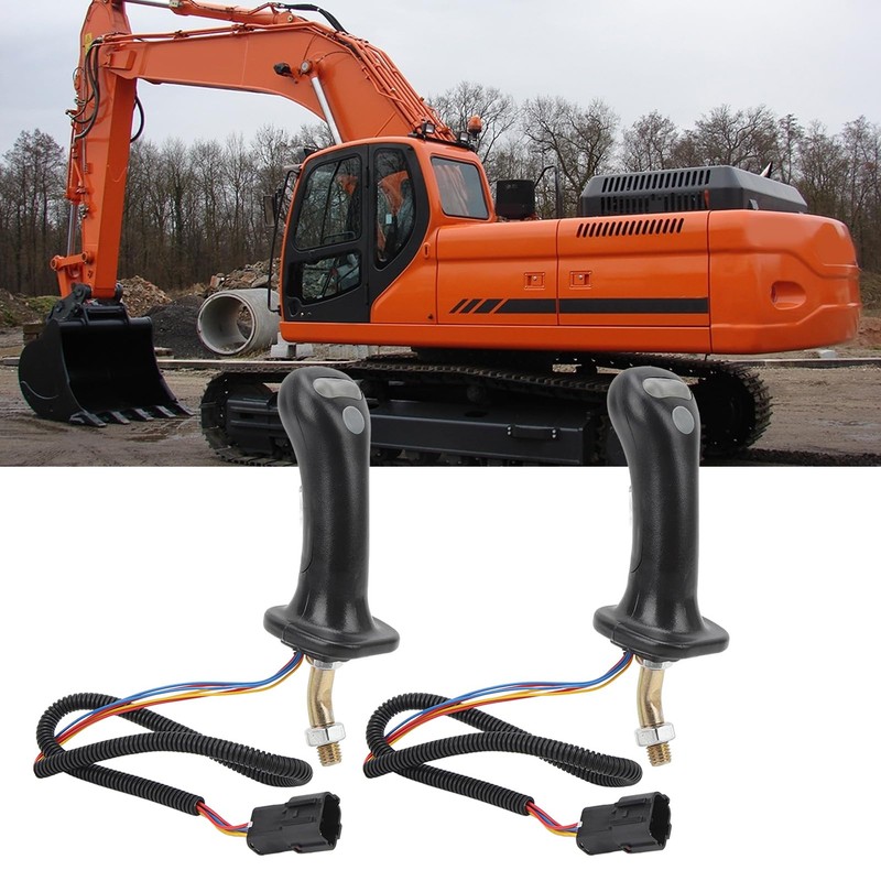 2Pcs 3 Buttons Excavator Joystick Handles, Joystick Handle for Doosan