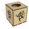 Square 'Cheeky Monkey' Wooden Tissue Box Cover (TB00010447)