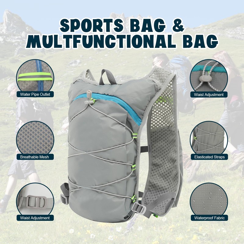 Hydration Running Backpack Lightweight with 2L Water Bladder Water Backpack