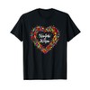 Confetti Hearts Fancy Dress Outfit Carnival Costume Dressed T-Shirt, black