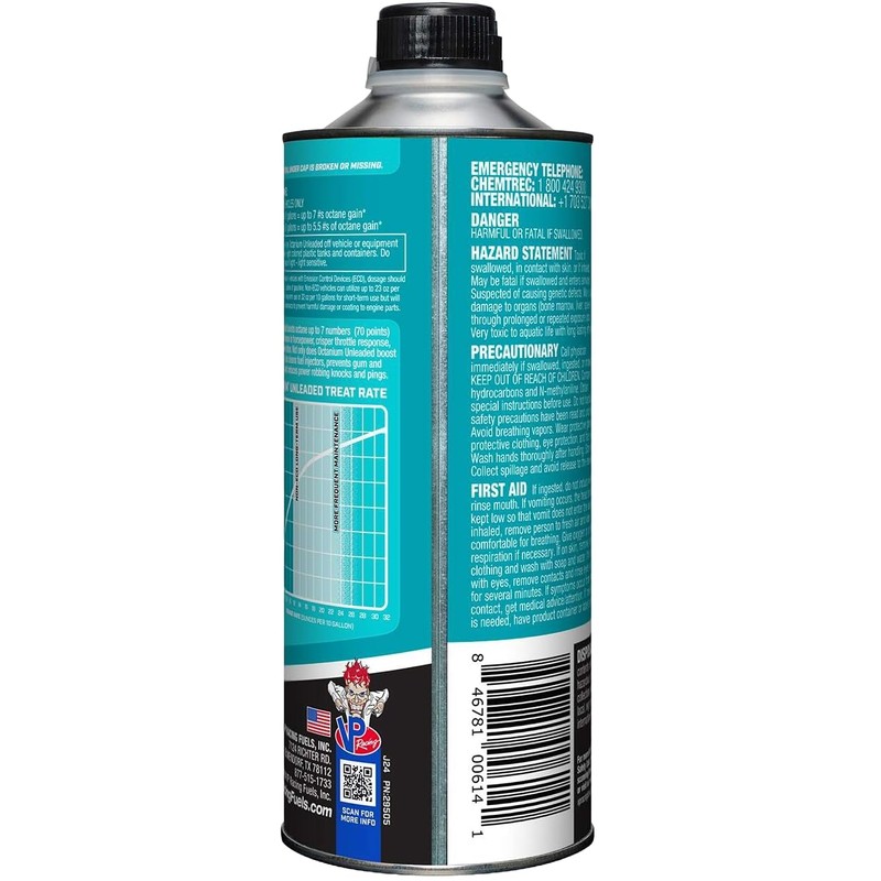 VP Racing 29505, Octanium Unleaded Octane Booster - Quart (8