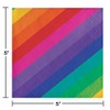 Creative Converting 665972 Rainbow Stripes Lunch 3-Ply Paper Napkins, Multicolor,