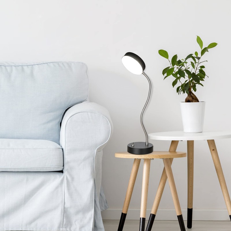 MingBright 19.25" Flexible Gooseneck LED Desk Lamp, Plun-in Table Light